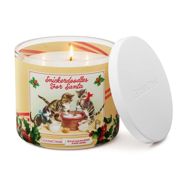 GOOSE CREEK LIMITED EDITION 3 Wick SNICKERDOODLES FOR SANTA Candle NWT - Picture 4 of 5